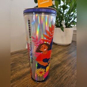 Starbucks Ananya Rao-Middleton Holographic Tumbler with Floral Design